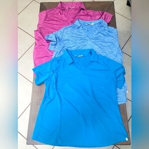 Set of Three LADY HAGEN Polo Shirts - Pink, Blue, Light Blue